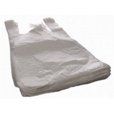 Пакет- майка 25+12x47 cm, 11my, белый  HDPE