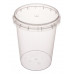 Container with safety lock 520ml and lid 93mm, transparent, PP