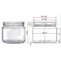 Glass jar  0,330 L twist-off 82 mm