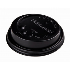 Lid for paper cup 80mm, black PS