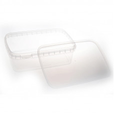 Plastic container with a lid for storage rectangle 3pcs*1200ml