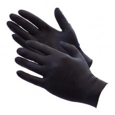 Work gloves, nitrile, powder free, black / size M