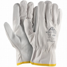 Work gloves Active STRONG made of smooth calf leather, white, size 10(XL)