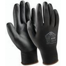 Work gloves Active FLEX, tricot with PU coating, black, size 8(M)
