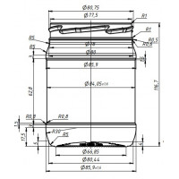 Банка стеклянная 0,520 L винтовая 82 mm