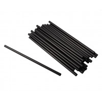 Straws reusable 7mm*220mm, black PP 