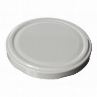 Metal cap, screwable 82mm, for jars, white, in a package of 10 pcs.