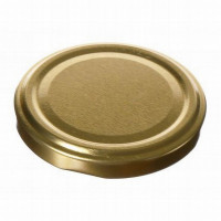 Metal cap, screwable 82mm, for jars, gold, in a package of 10 pcs.