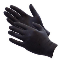 Work gloves, nitrile, powder free, black / size XXL