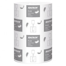 Katrin Plus, hand towel in rolls S2, 2-layer, 12 rolls/pack, white, roll 20.5cm x 60m