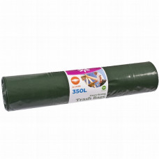 Мусорные пакеты 350L,1200x1500mm, 60my,  2-х слоёные темно-зеленыe/черныe LDPE
