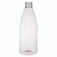 PET bottle 1.0L 38mm, transparent, rPET