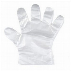 Gloves, transparent HDPE, size: L 