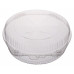 Round container 225*240*80mm hinged lid, transparent RPET (PET)