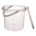 Round bucket 1 L 131mm  transparent with lid, PP
