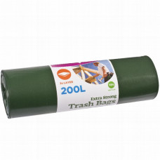 Trash bags  200L, 820x1250mm 60my, double-layer, black LDPE