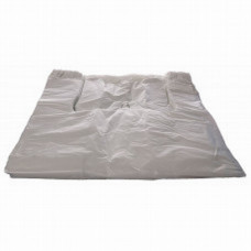 Bags with handles 30+18x55 white HDPE