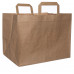 Popierinis maišelis 320x220x250mm, su plokščiomis rankenomis, rudas 250vnt/dėž