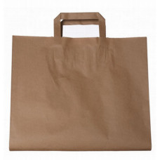 Paper bag 320x160x450mm, brown, flat handle 