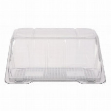 Rectangular container  175*136*85mm hinged lid, transparent RPET