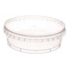 Indelis su kontroliniu užraktu 250ml ir dangtelis 121 mm, skaidrus, PP