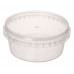 Container with safety lock 300ml and lid 118mm,  transparent, PP