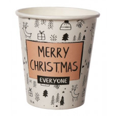Paper cup 250ml 80mm,Merry Christmas