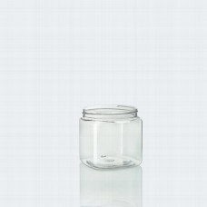 Jar transparent 250ml 70mm, PET, square