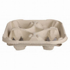 Cup holder for 4 cups, cellulose pulp