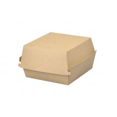 Dėžutė mėsainiui M, kraftpopierius / PE