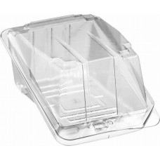 Rectangular container 133*95*55mm hinged lid transparent RPET