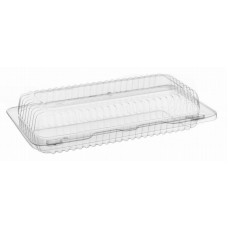 Rectangular container  220*115*50mm hinged lid, transparent OPS